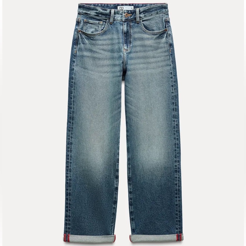 Zara z1975 High Rise Relaxed Fit Jeans US 2 (26) like new